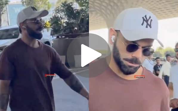 [Watch] Virat Kohli Walks With Swagger Like Tollywood's Ram Charan On His Way To Hyderabad